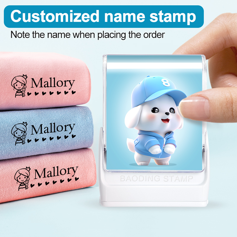 Sewing Labels - Gepersonaliseerde babykleding stempel, aangepaste cartoon naam