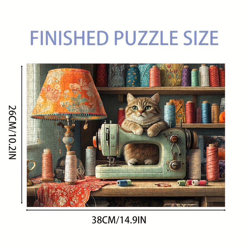 Sewing Recycle - 1000 stuks mini-naaimachine kattenpuzzel - charmante