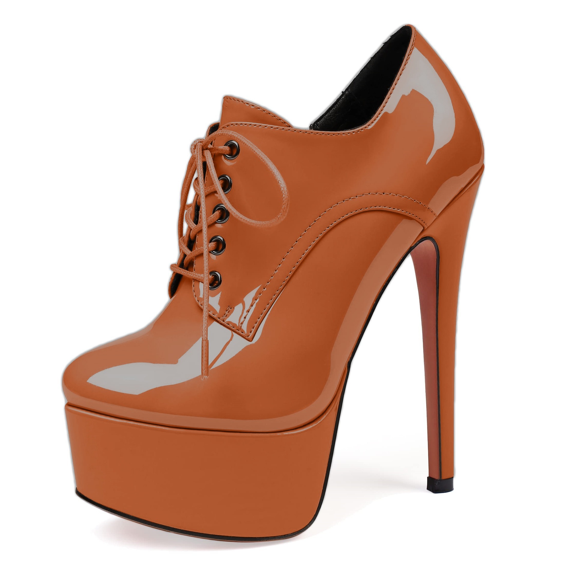 Sewing Front Zipper - Platformpumps met hoge hak voor dames,