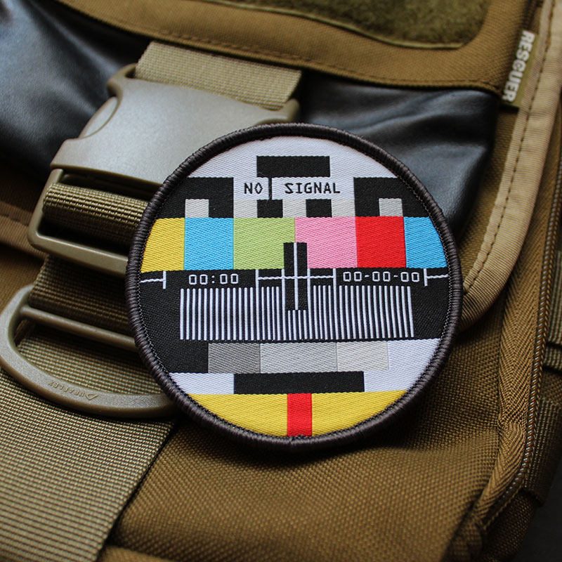 Sewing Labels - GEEN SIGNAAL Ultrafijn geweven labelbadge Grappige