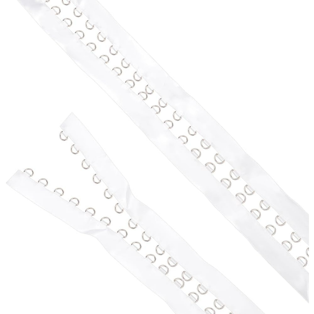 Sewing Garments - 4 yards witte doorvoertule trim met