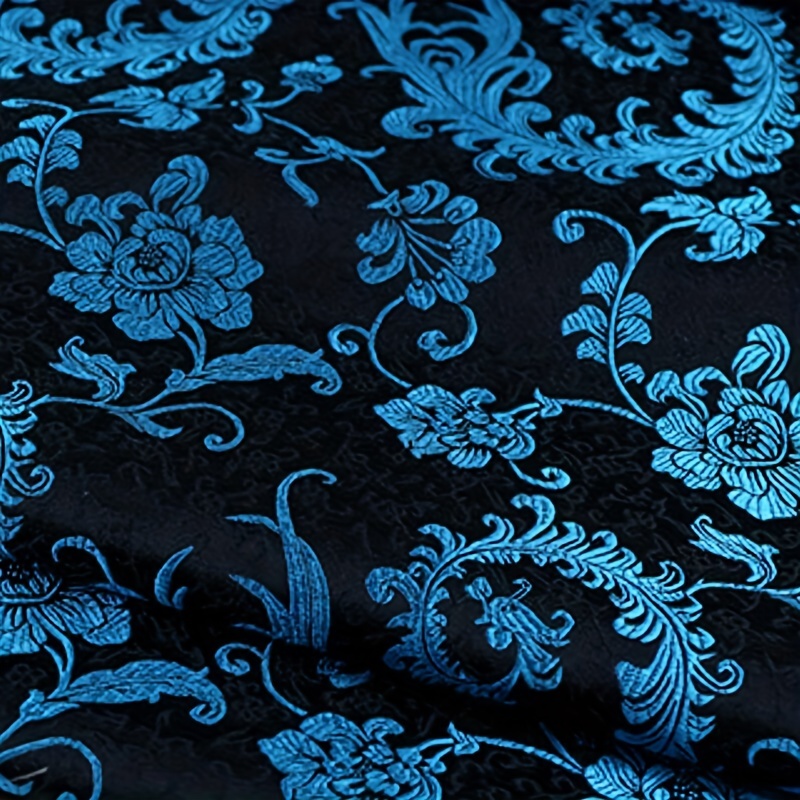 Sewing Garments - 3D Blue Phoenix Tail brokaatstof —