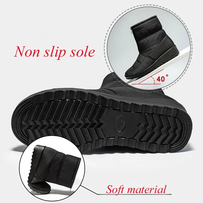 Antislip waterdichte snowboots - Sewing Front Zipper recensie en prijs