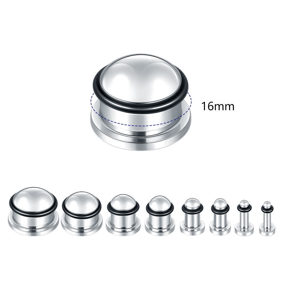 1 paar Rvs Oor Tunnel Oorbel P - Seam Gauge Metal recensie en prijs