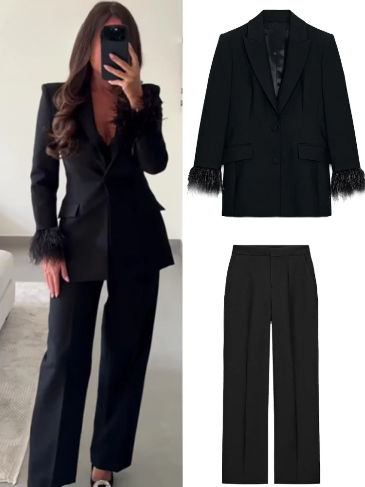 Elegante Blazerbroekensets met - Shoulder Pad Set In recensie en prijs