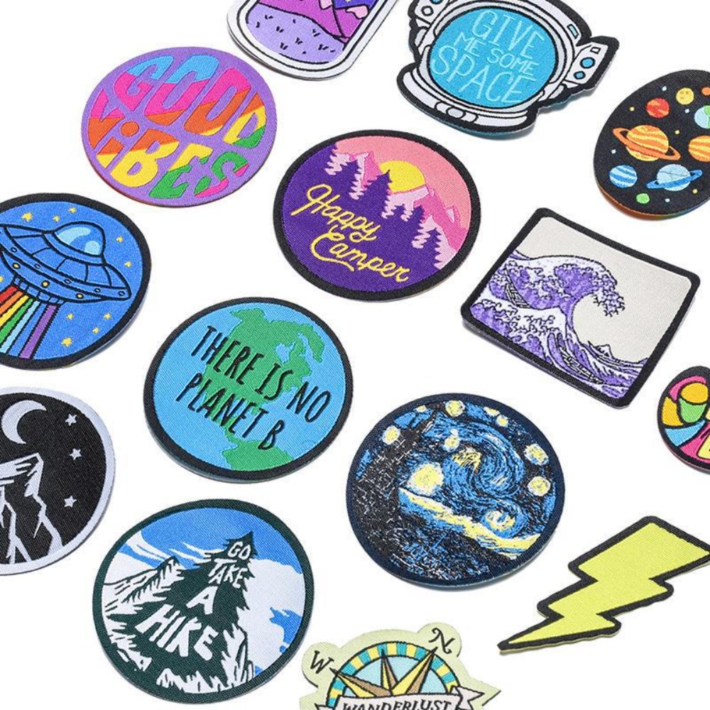 Cartoon Landschap Ruimte Gewev - Sewing Labels recensie en prijs
